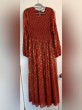Melloday Women's Long Sleeve Maxi Dress L